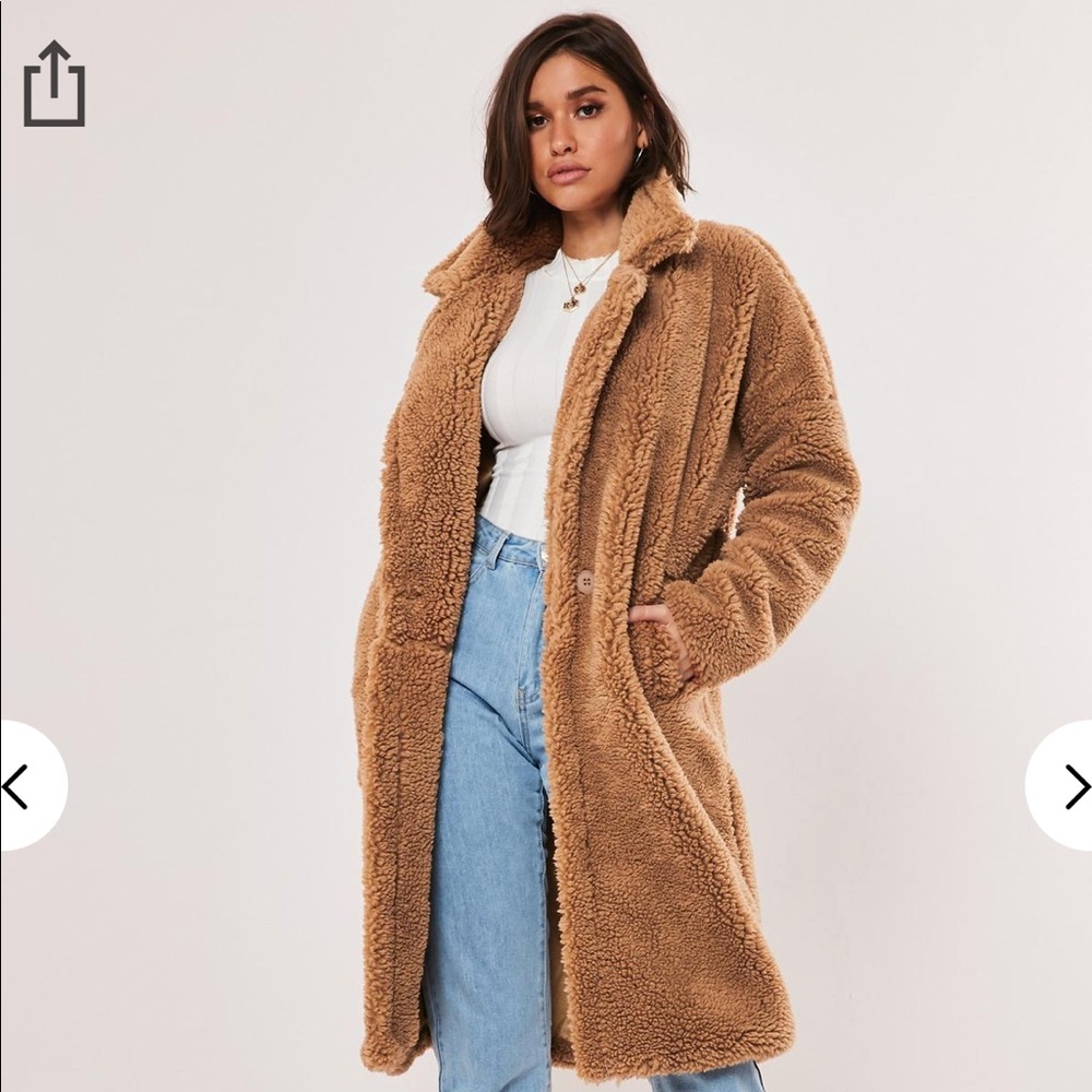 Oversized Tan Teddy Coat